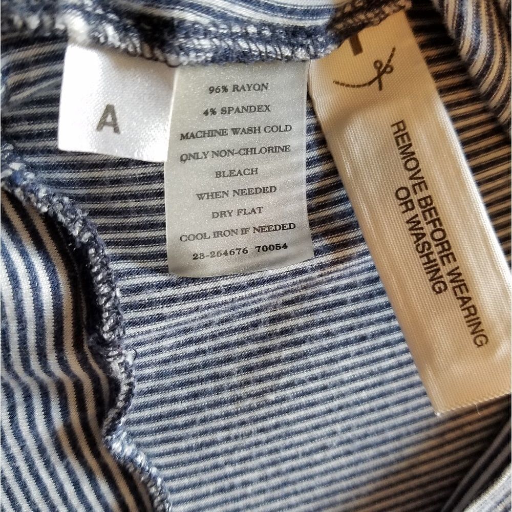 Ann Taylor Navy Striped Top - Picture 6 of 6